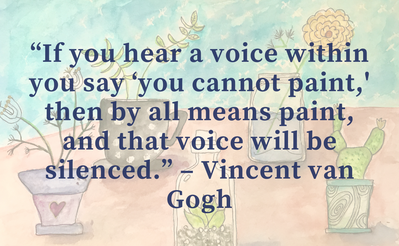 Virtual Meditative Art Nights Inspirational quote Van Gogh